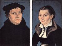 Lucas il Vecchio Cranach - Diptych with the Portraits of Luther and his Wife